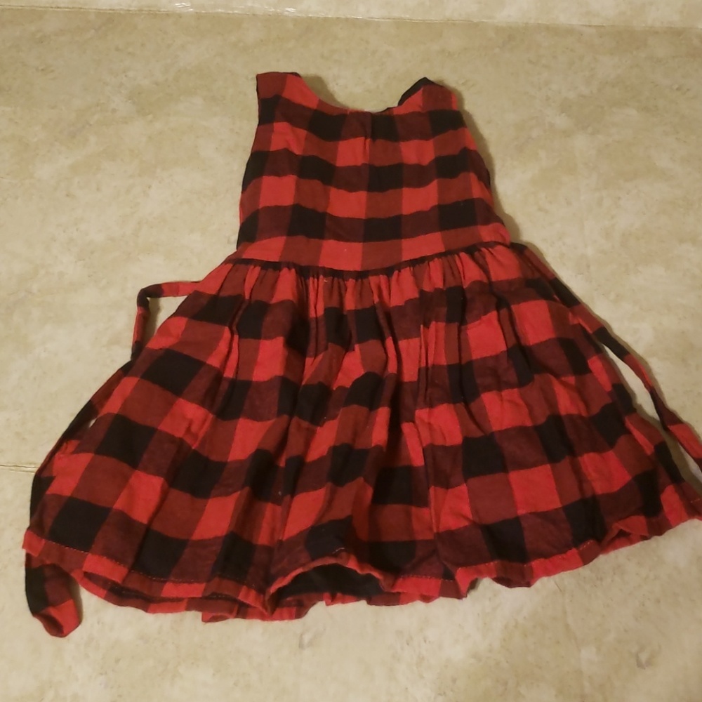 Carters Red and black plaid Christmas dress